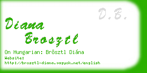 diana brosztl business card