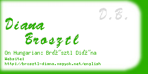 diana brosztl business card